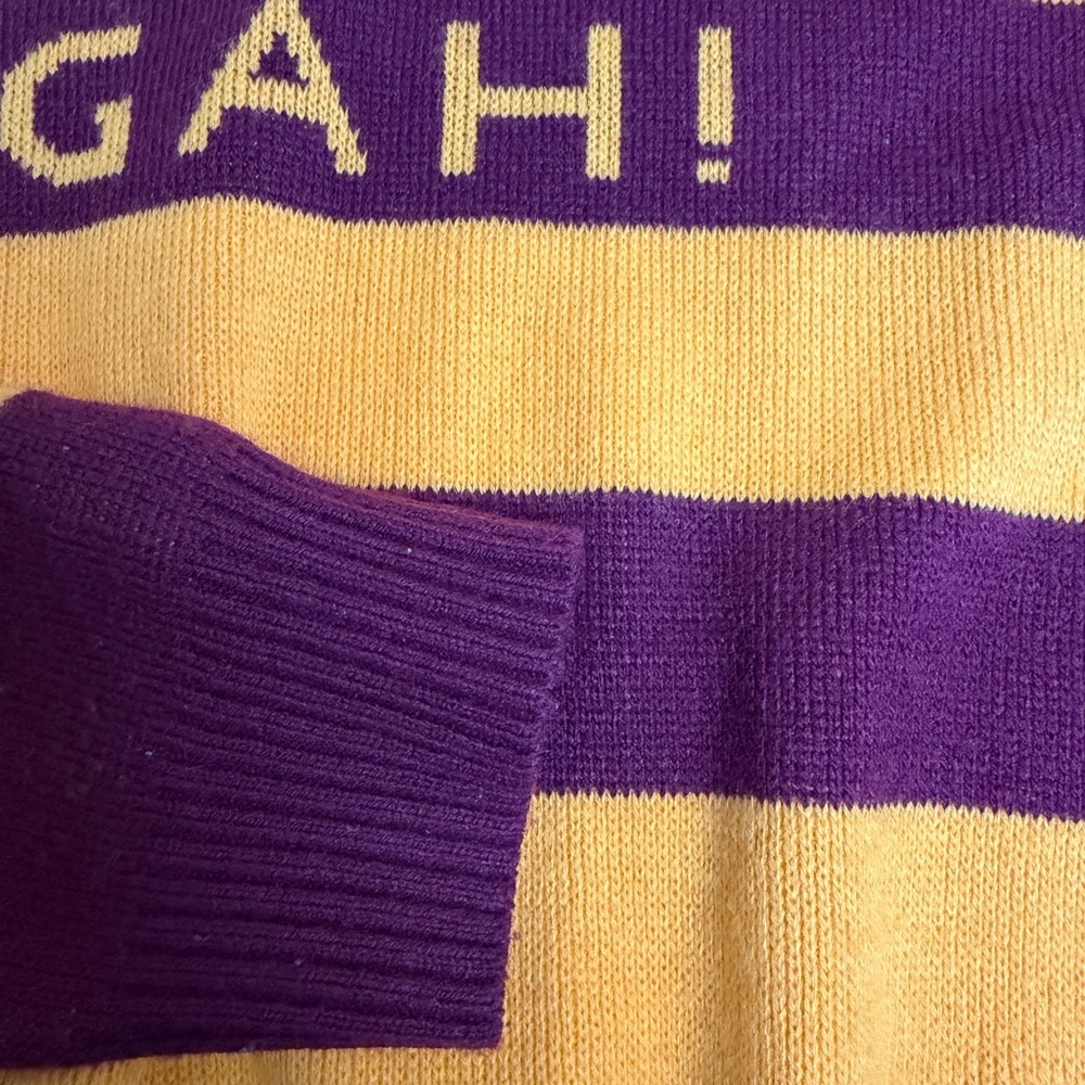 NWT Lisa Says Gah  Sweater - Yellow and Brown - Picture 5 of 7